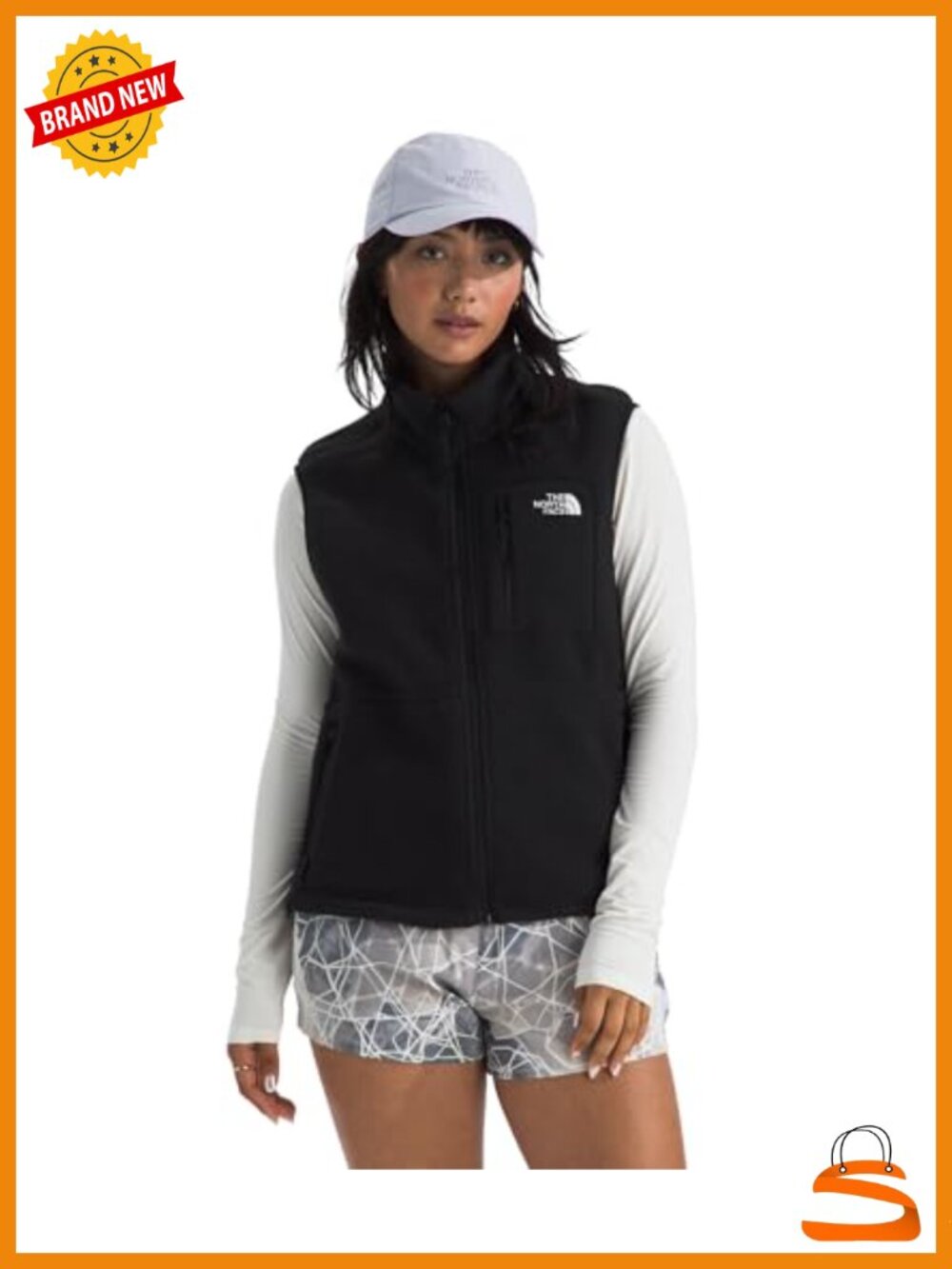 Recycled Polyester Fleece Zip-Up Vest Sleeveless Layer for Cold Weather Hiking